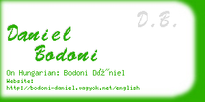 daniel bodoni business card